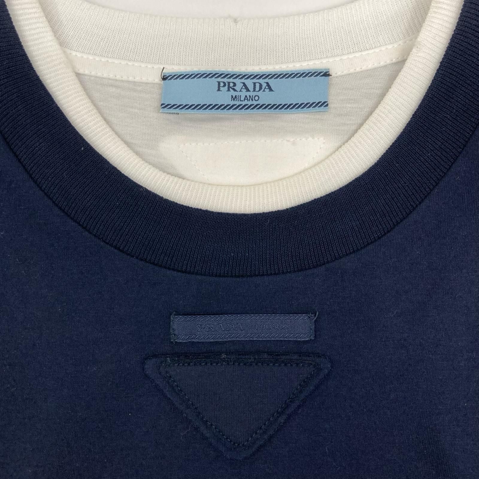 Prada Triangle Logo Jersey T-Shirt XS — view 7
