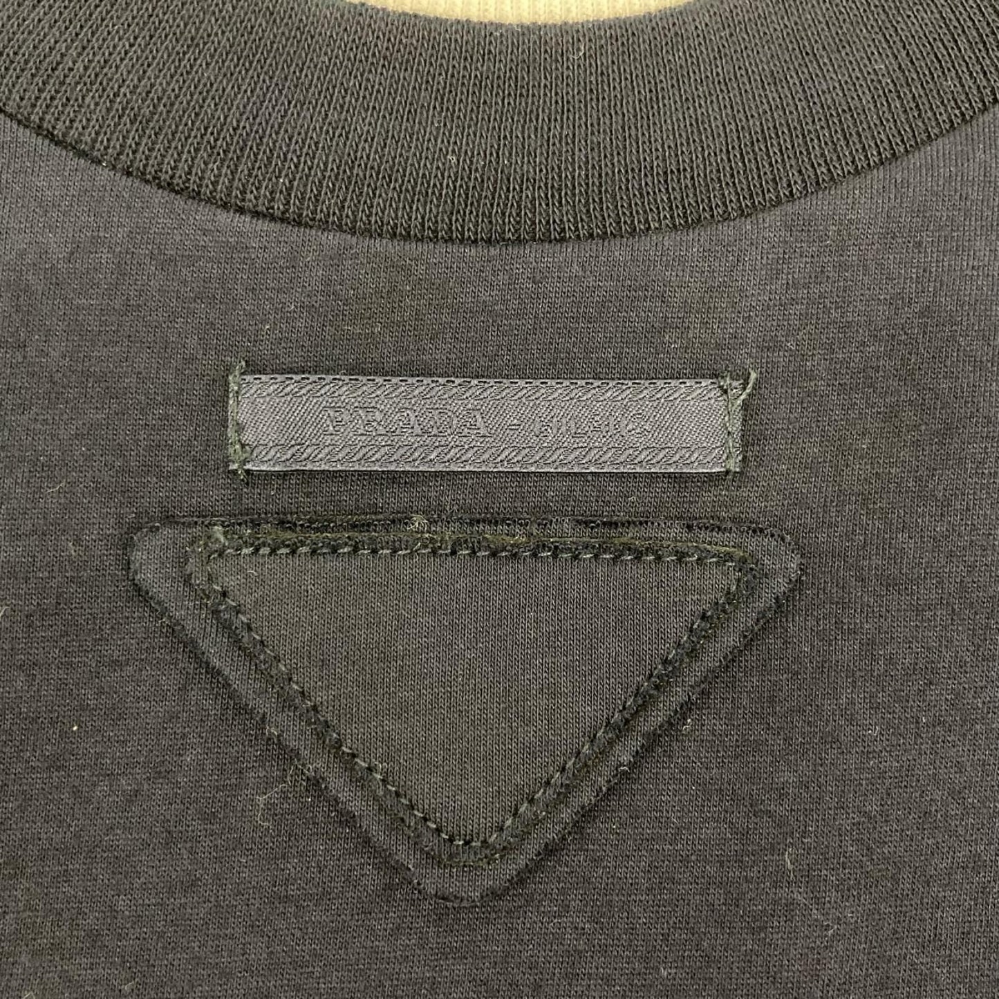 Prada Triangle Logo Jersey T-Shirt XS — view 8