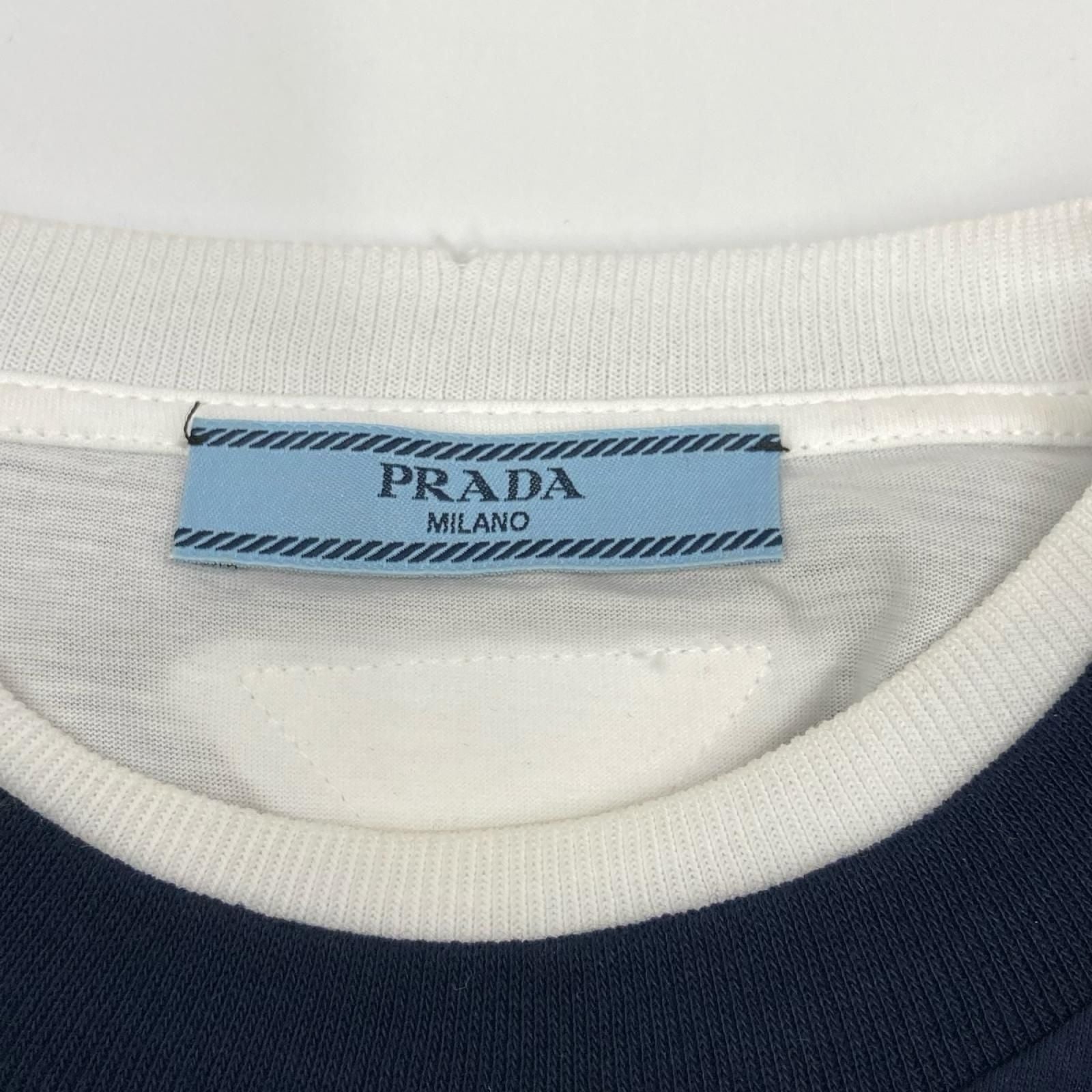 Prada Triangle Logo Jersey T-Shirt XS — view 3