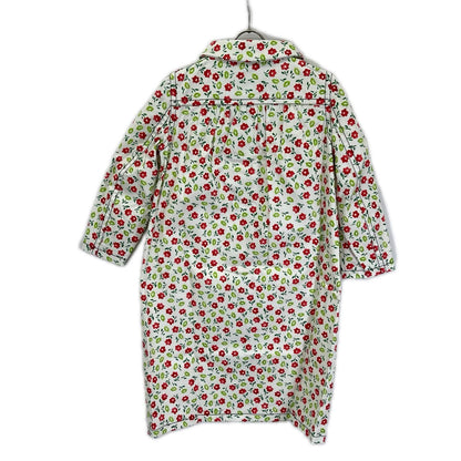 Prada White Floral Pattern Spring Coat 38 — view 2