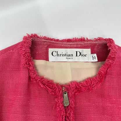 Dior Paris Galliano Era Linen Zip Up Jacket 38 — view 8