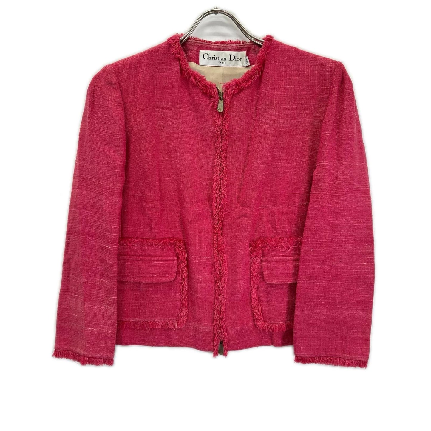 Dior Paris Galliano Era Linen Zip Up Jacket 38