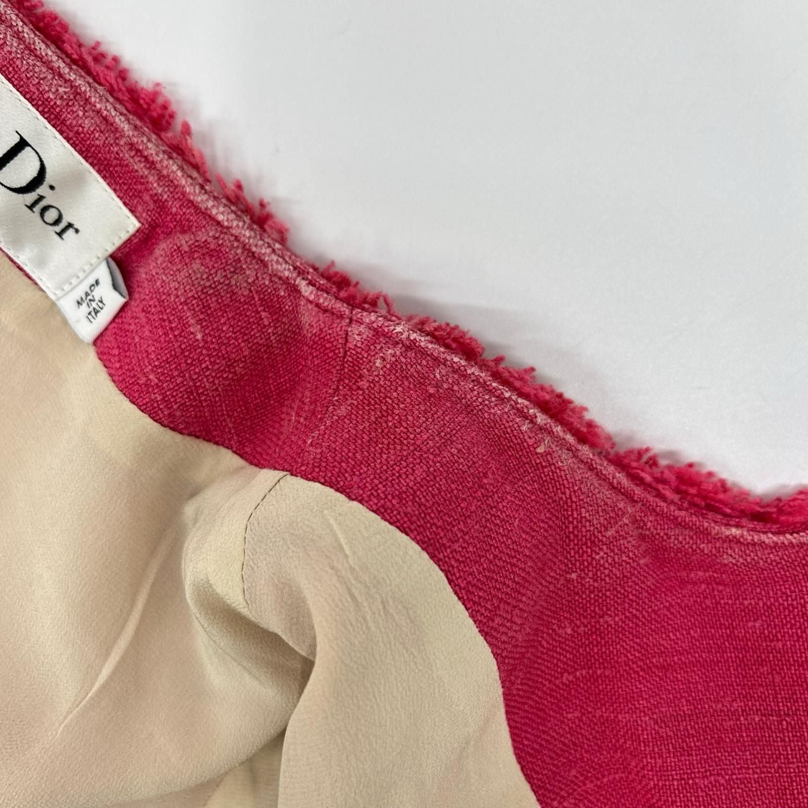 Dior Paris Galliano Era Linen Zip Up Jacket 38 — view 7