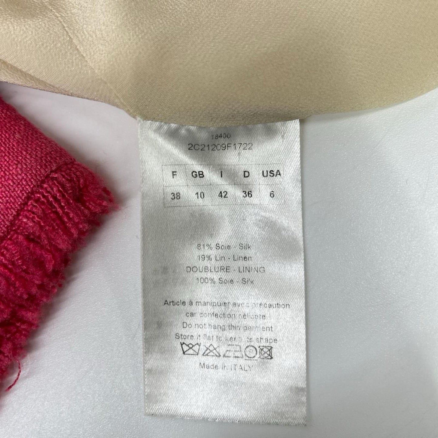 Dior Paris Galliano Era Linen Zip Up Jacket 38 — view 5