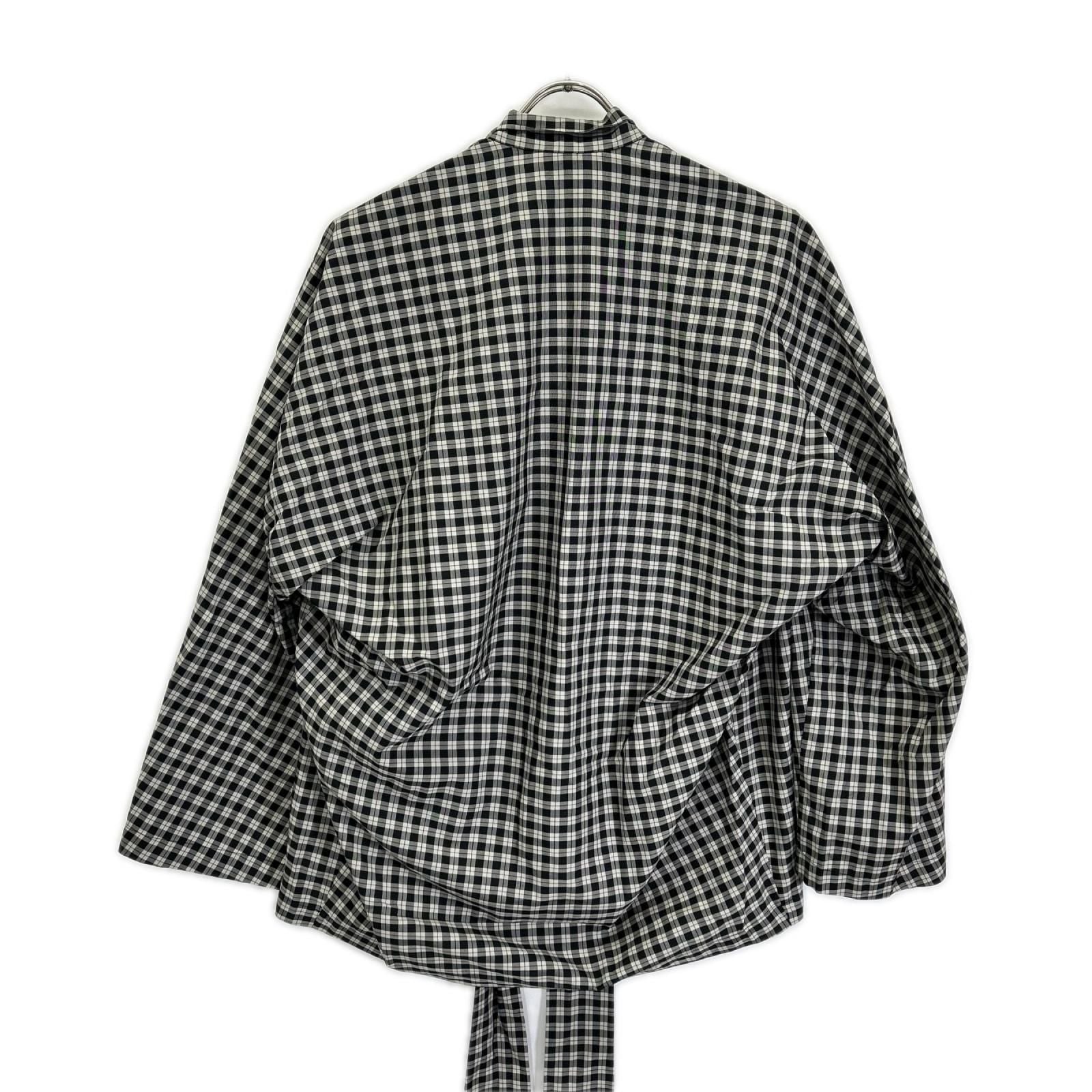 Balenciaga Check Bow Tie Long Sleeve Shirt 32 — view 2