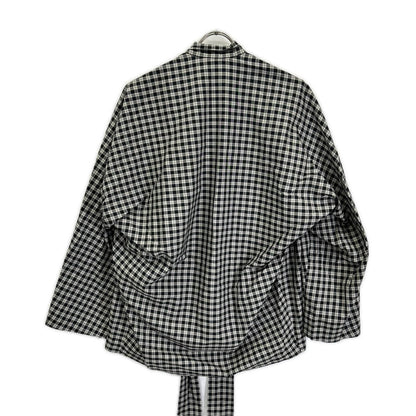 Balenciaga Check Bow Tie Long Sleeve Shirt 32 — view 2