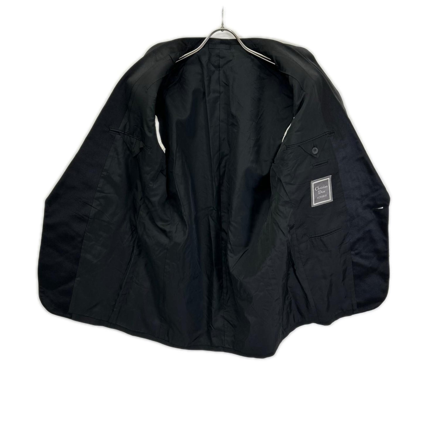 Dior Monsieur Black Silk Lapel Tuxedo Smoking Jacket — view 3
