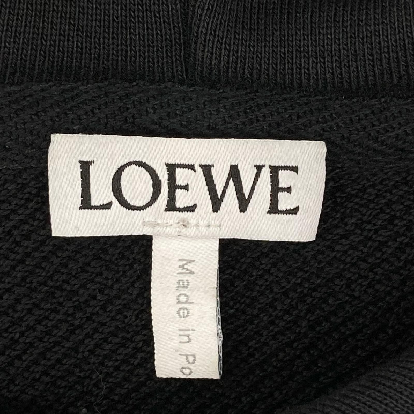 Loewe Leather Trim Anagram Relaxed Fit Hoodie — view 3