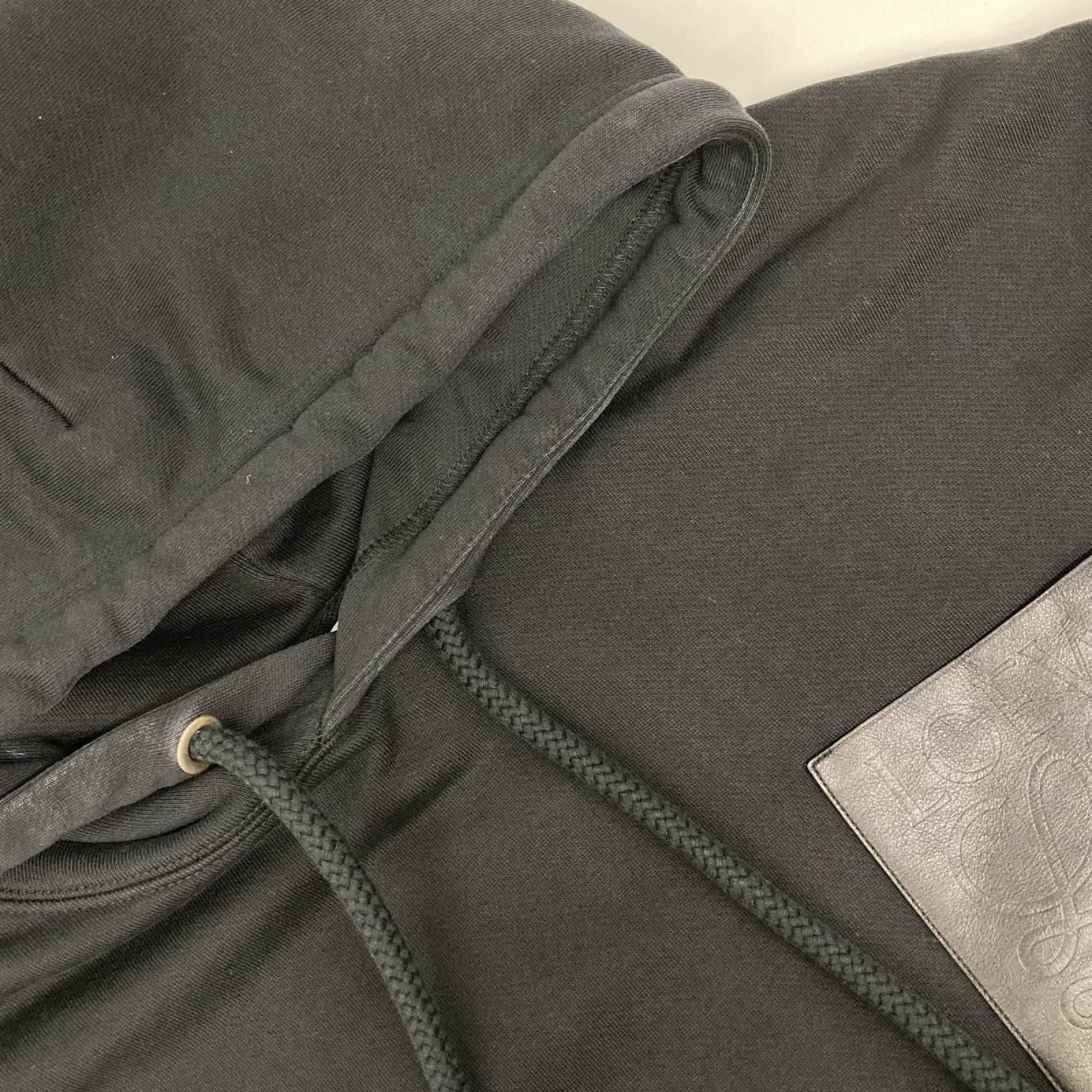 Loewe Leather Trim Anagram Relaxed Fit Hoodie — view 5