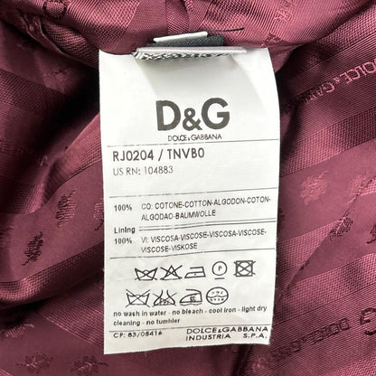 Dolce & Gabbana D&G Burgundy Velour Tuxedo Jacket 54 — view 5