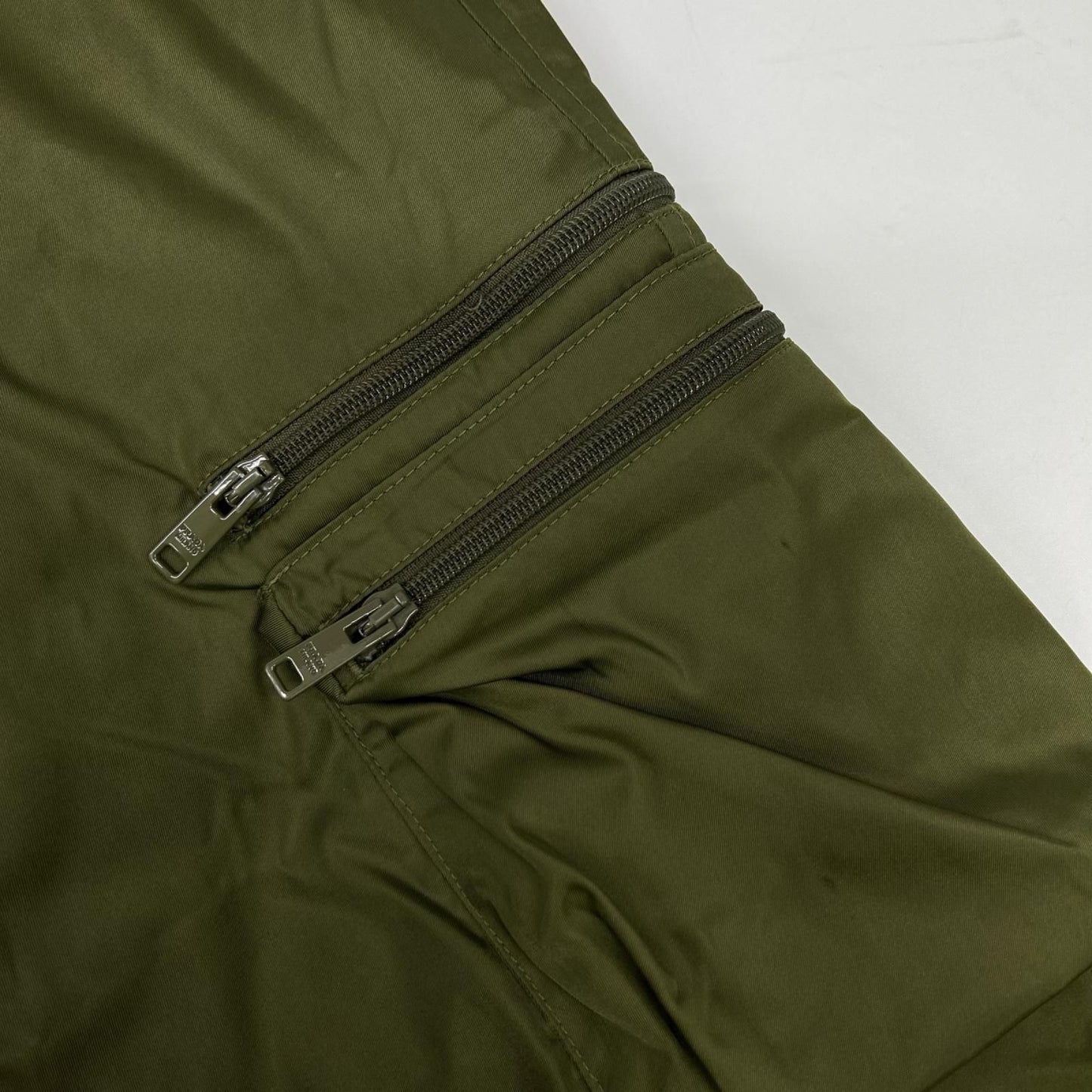 Prada Re-Nylon Khaki Triangle Plate Cargo Pants Nylon — view 8