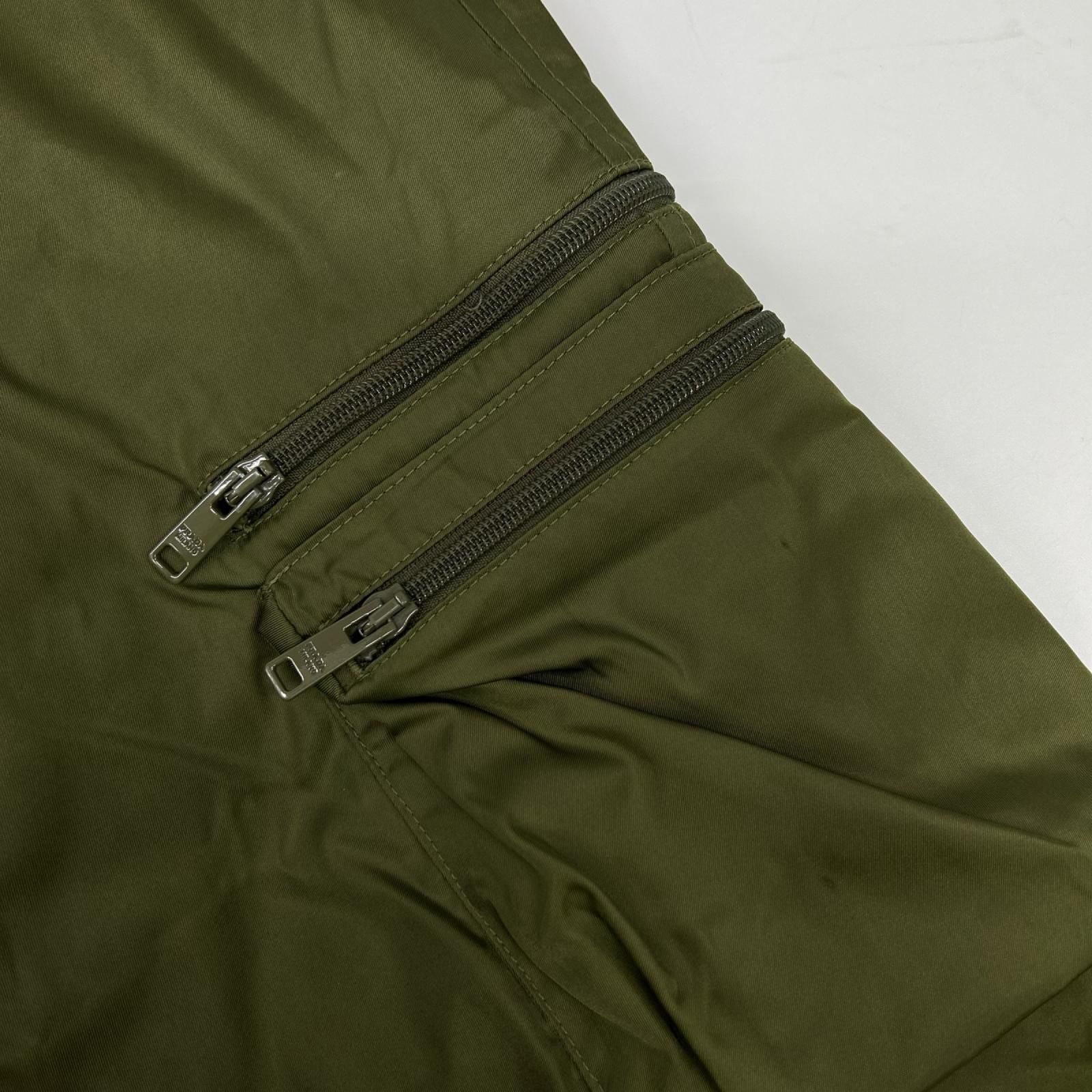 Prada Re-Nylon Khaki Triangle Plate Cargo Pants Nylon — view 8