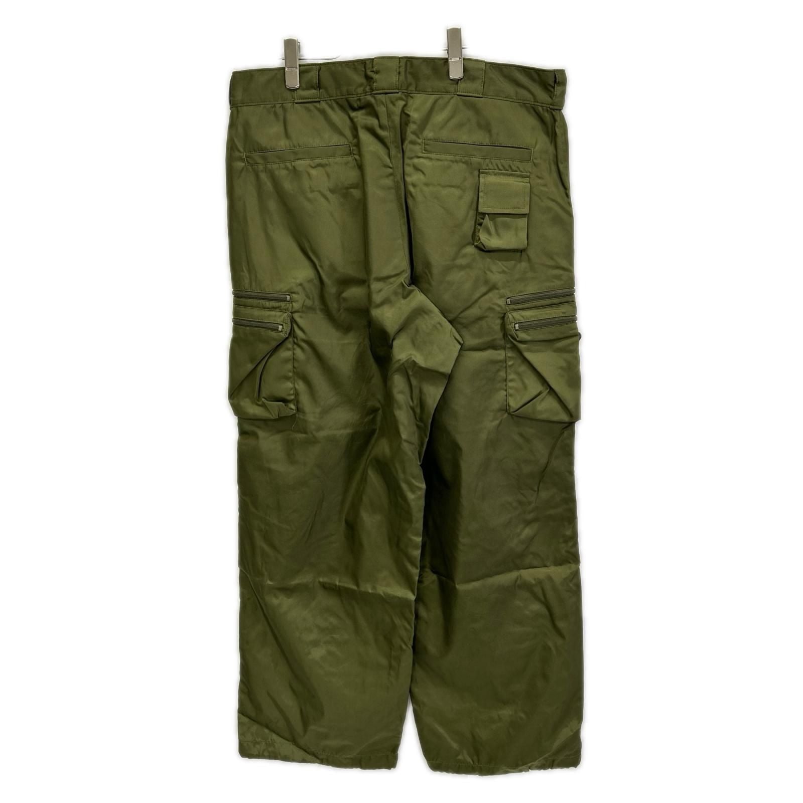 Prada Re-Nylon Khaki Triangle Plate Cargo Pants Nylon — view 2