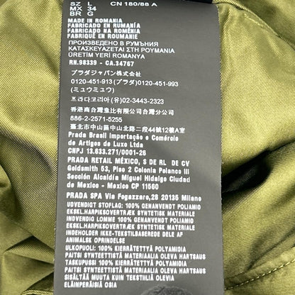 Prada Re-Nylon Khaki Triangle Plate Cargo Pants Nylon — view 4
