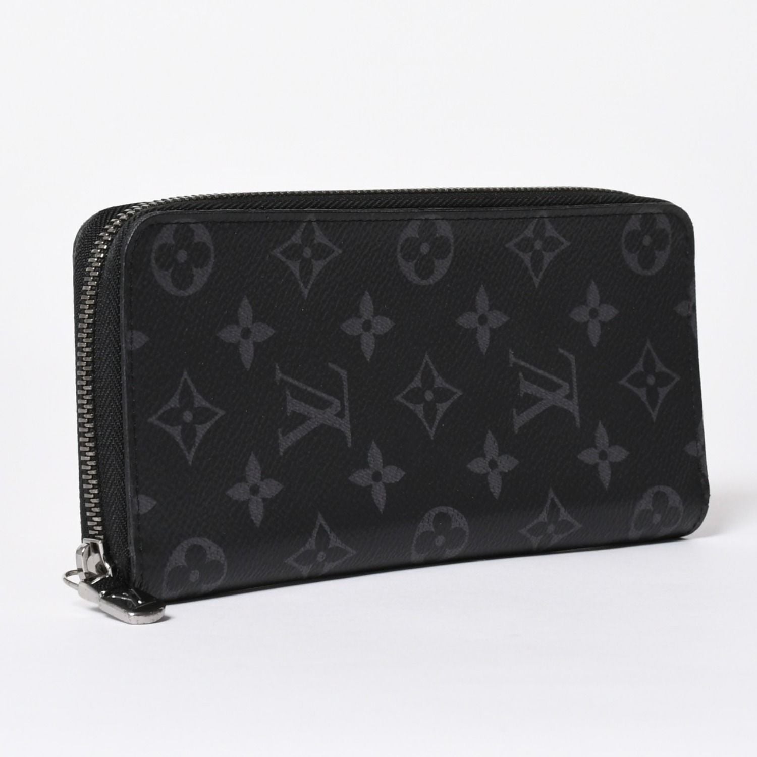 Louis Vuitton Zippy Wallet Vertical Monogram Eclipse Canvas Black Silver — view 3