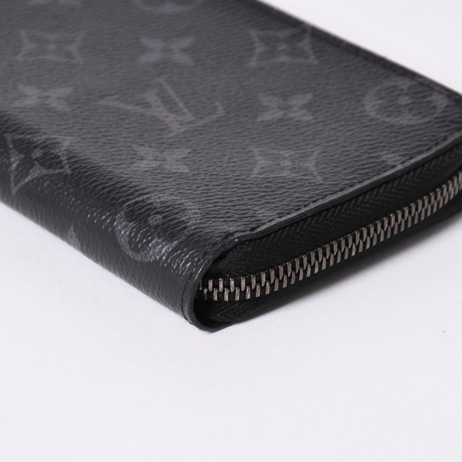 Louis Vuitton Zippy Wallet Vertical Monogram Eclipse Canvas Black Silver — view 6