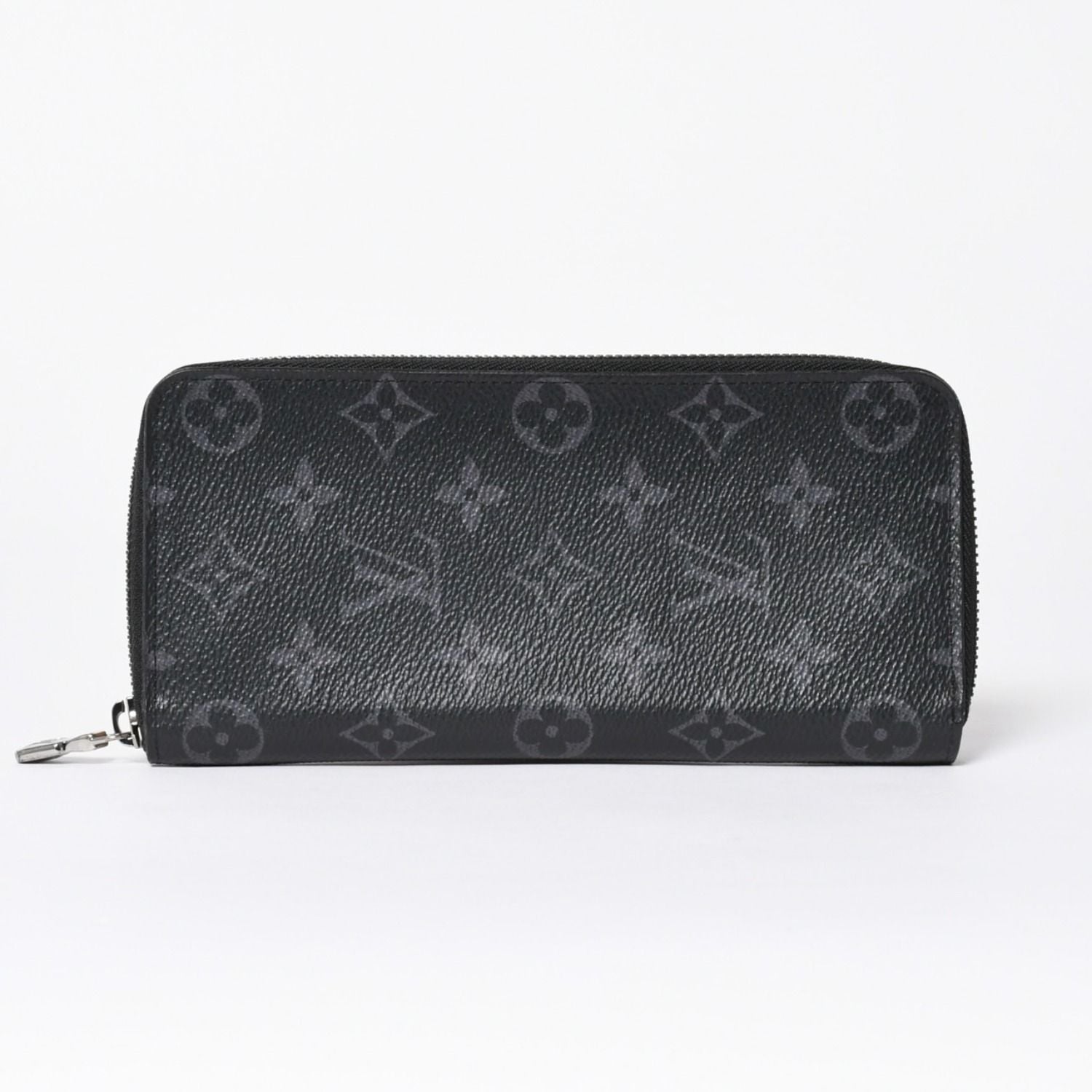 Louis Vuitton Zippy Wallet Vertical Monogram Eclipse Canvas Black Silver