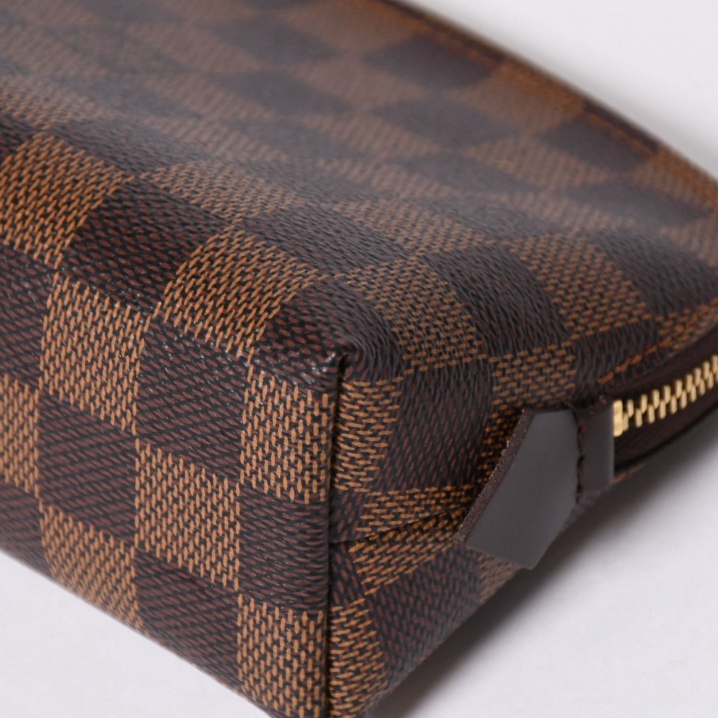 Louis Vuitton Pochette Dami Canvas Leather Ebene Handbag — view 8