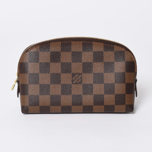 Louis Vuitton Pochette Dami Canvas Leather Ebene Handbag
