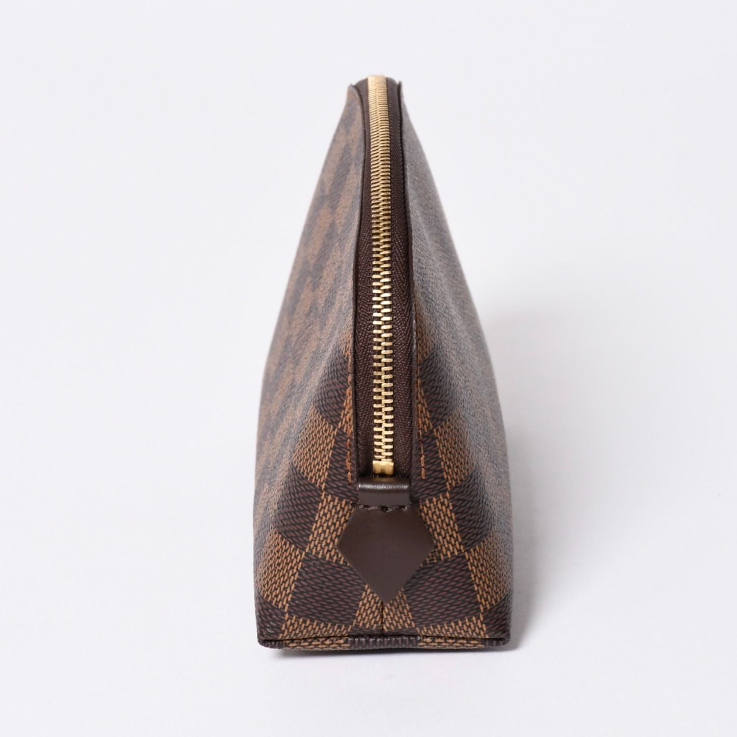 Louis Vuitton Pochette Dami Canvas Leather Ebene Handbag — view 4