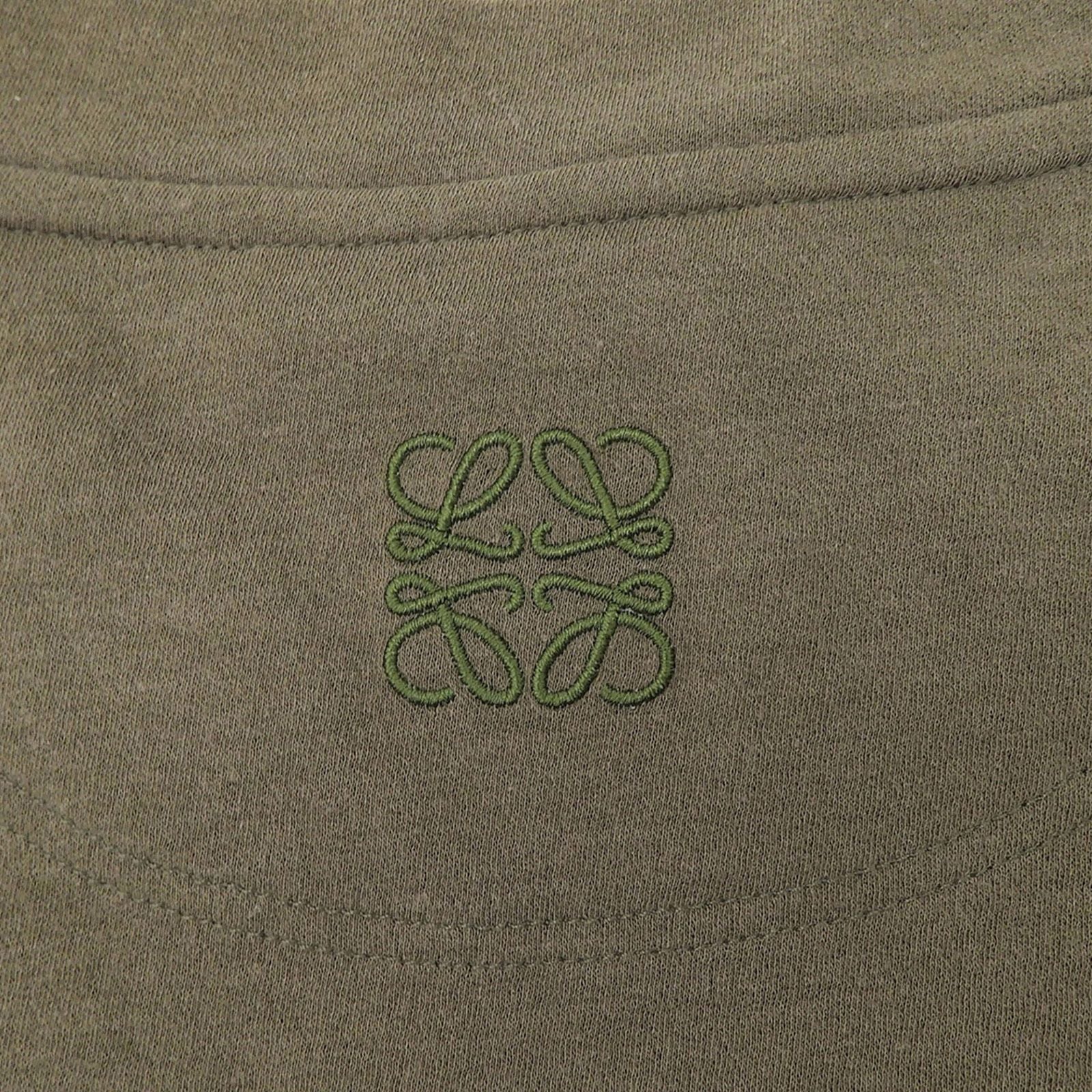 Loewe Paula's Ibiza Anagram Embroidery Short Sleeve T-Shirt Khaki XXL — view 4