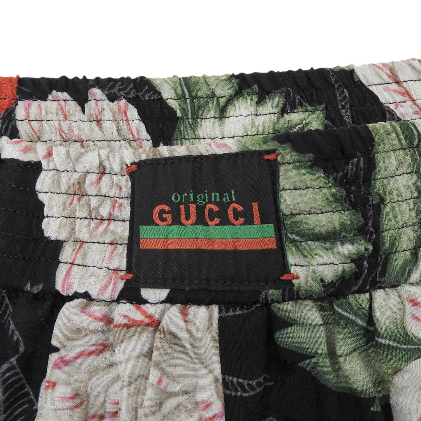 Gucci Silk 100% Logo Button Hawaiian Print Shorts Multi 36 — view 5
