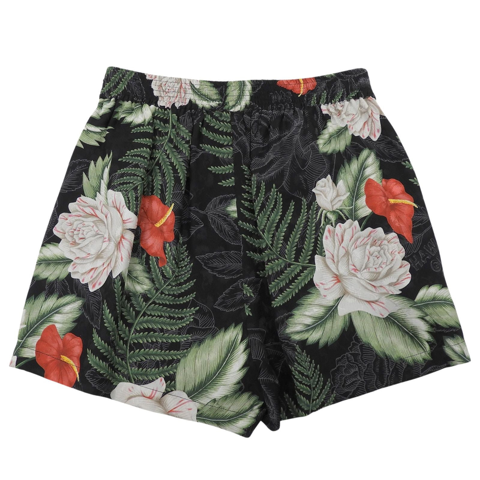 Gucci Silk 100% Logo Button Hawaiian Print Shorts Multi 36 — view 2