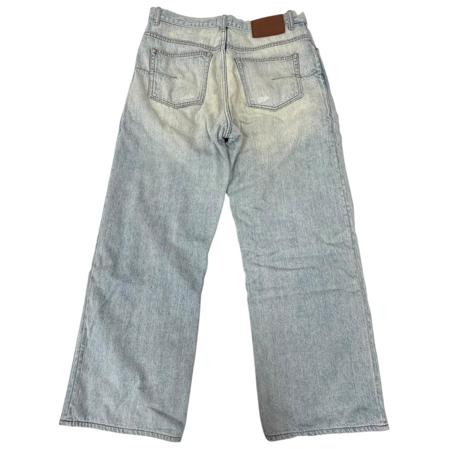 Dior Homme Distressed Heritage Button Fly Denim Pants Light Blue 28 — view 2