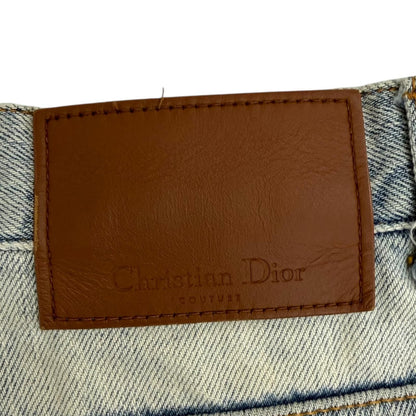 Dior Homme Distressed Heritage Button Fly Denim Pants Light Blue 28 — view 6