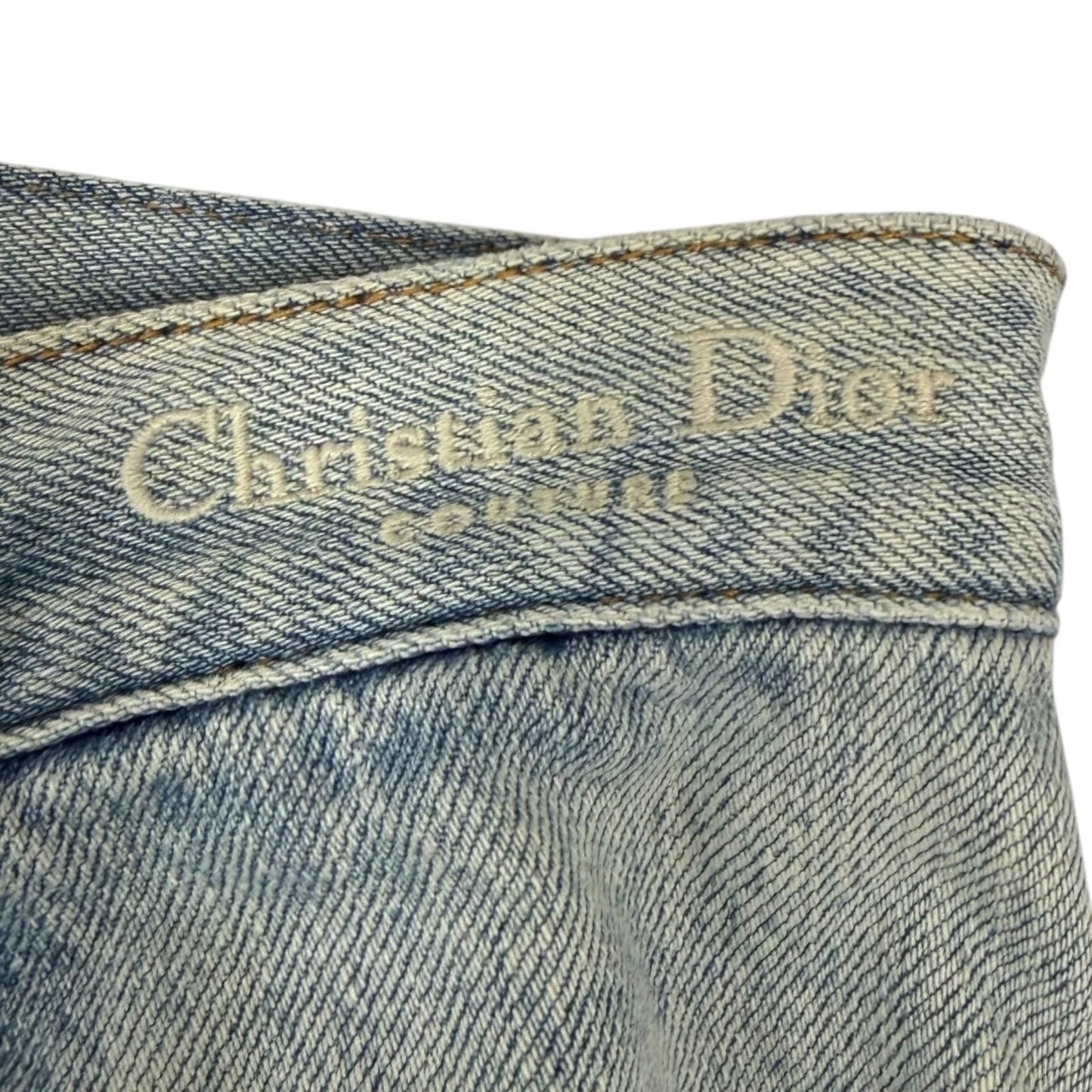 Dior Homme Distressed Heritage Button Fly Denim Pants Light Blue 28 — view 5