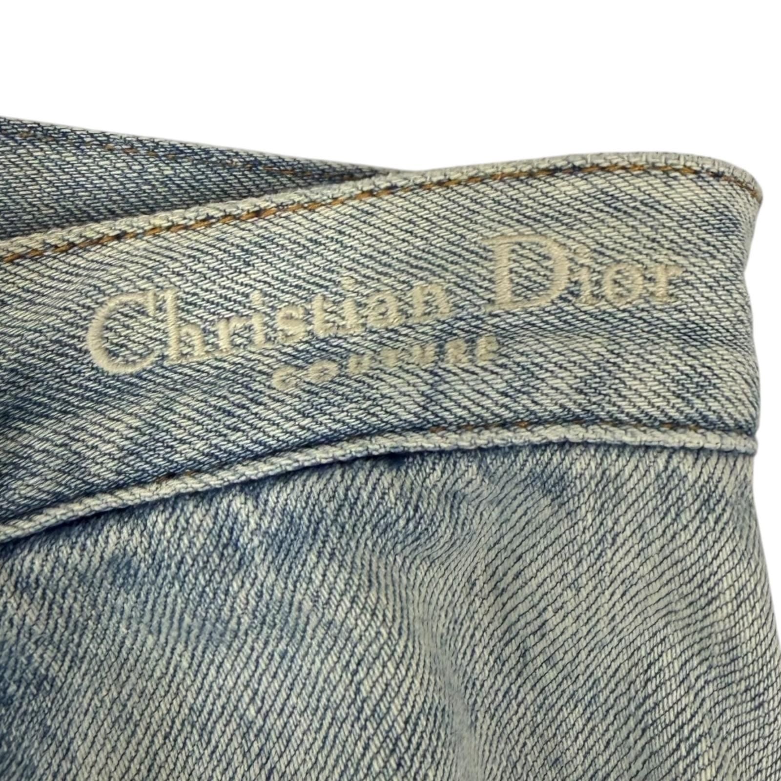 Dior Homme Distressed Heritage Button Fly Denim Pants Light Blue 28 — view 5