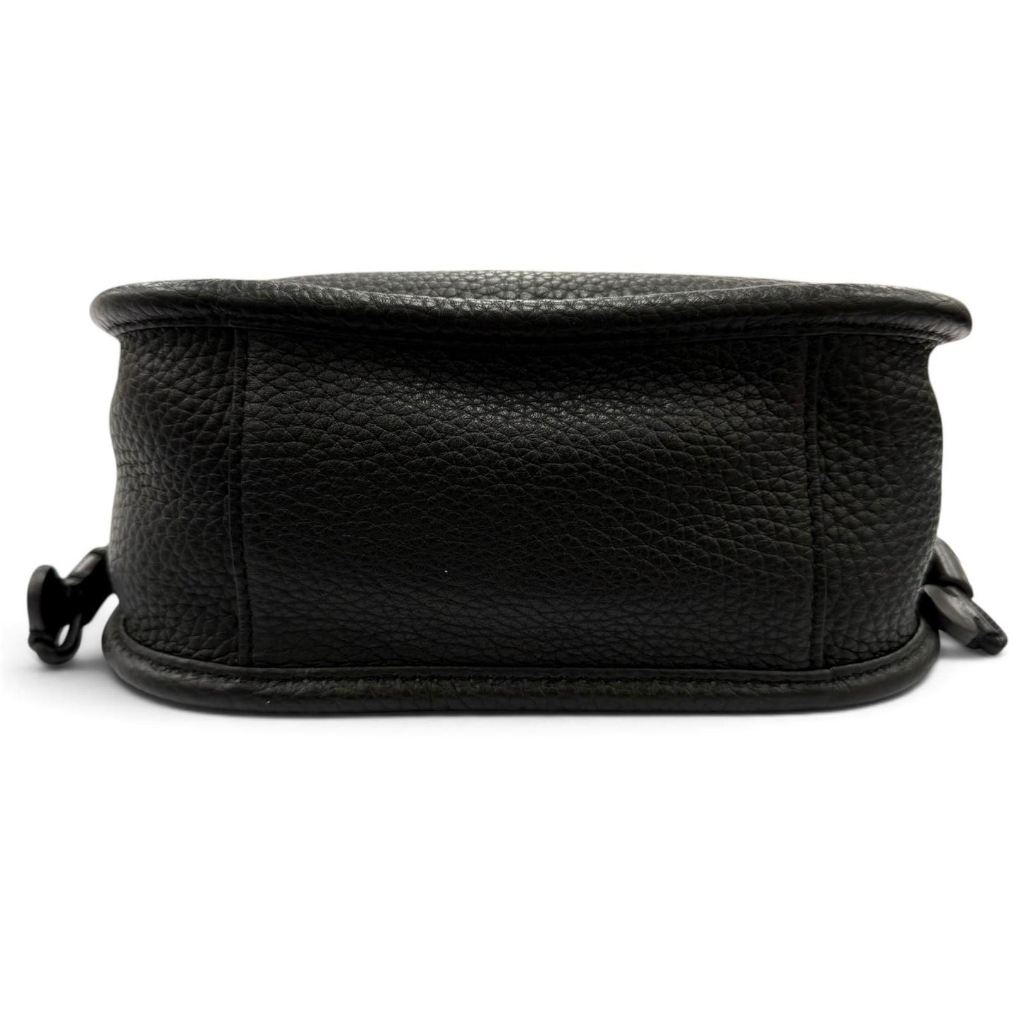 Moncler Lanier PM Shoulder Bag Logo Patch Fleece Leather Black — view 6