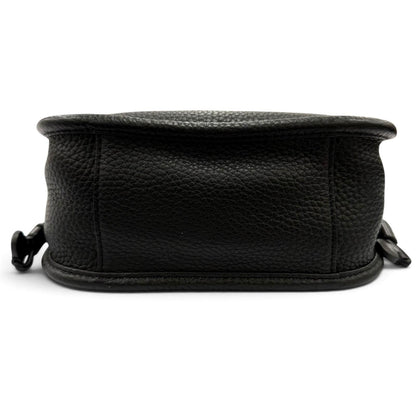 Moncler Lanier PM Shoulder Bag Logo Patch Fleece Leather Black — view 6