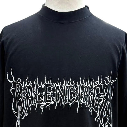 Balenciaga Darkwave Tee Cotton Distressed Oversized Short Sleeve T-Shirt — view 2