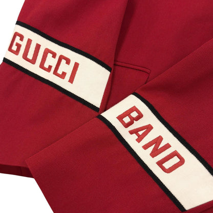 Gucci Wool 100% Color Block Single Breasted Tailored Jacket Red Black 44 — view 7