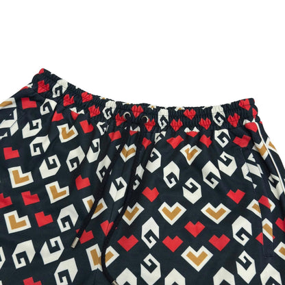 Gucci Square G Heart Print All Over Technical Jersey Shorts — view 3