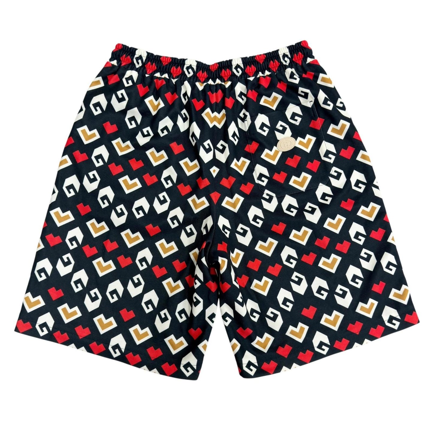 Gucci Square G Heart Print All Over Technical Jersey Shorts — view 2