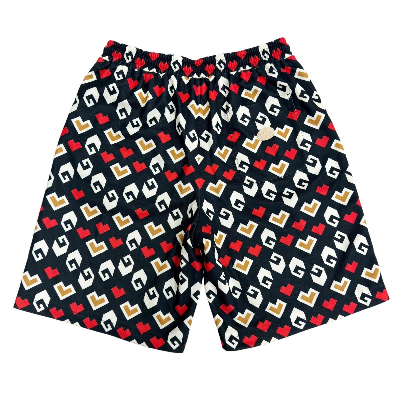 Gucci Square G Heart Print All Over Technical Jersey Shorts — view 2