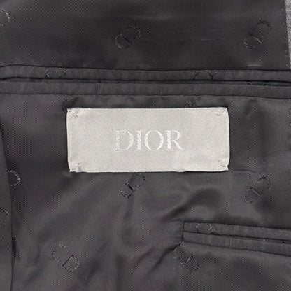 Dior Wool Silk Single Tailored Jacket Gray 42 — view 7