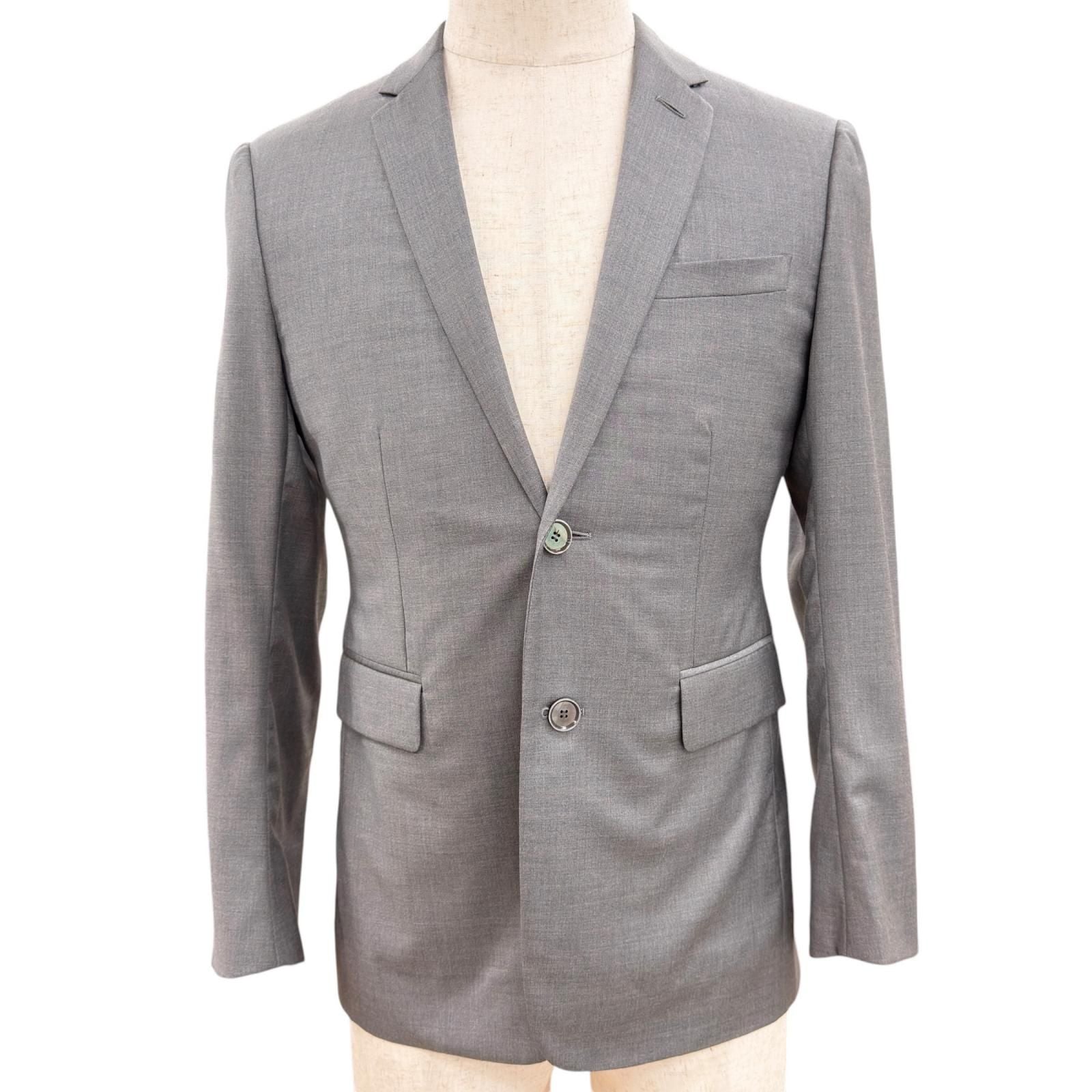 Dior Wool Silk Single Tailored Jacket Gray 42