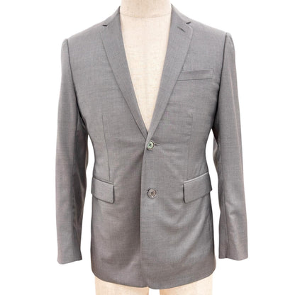 Dior Wool Silk Single Tailored Jacket Gray 42