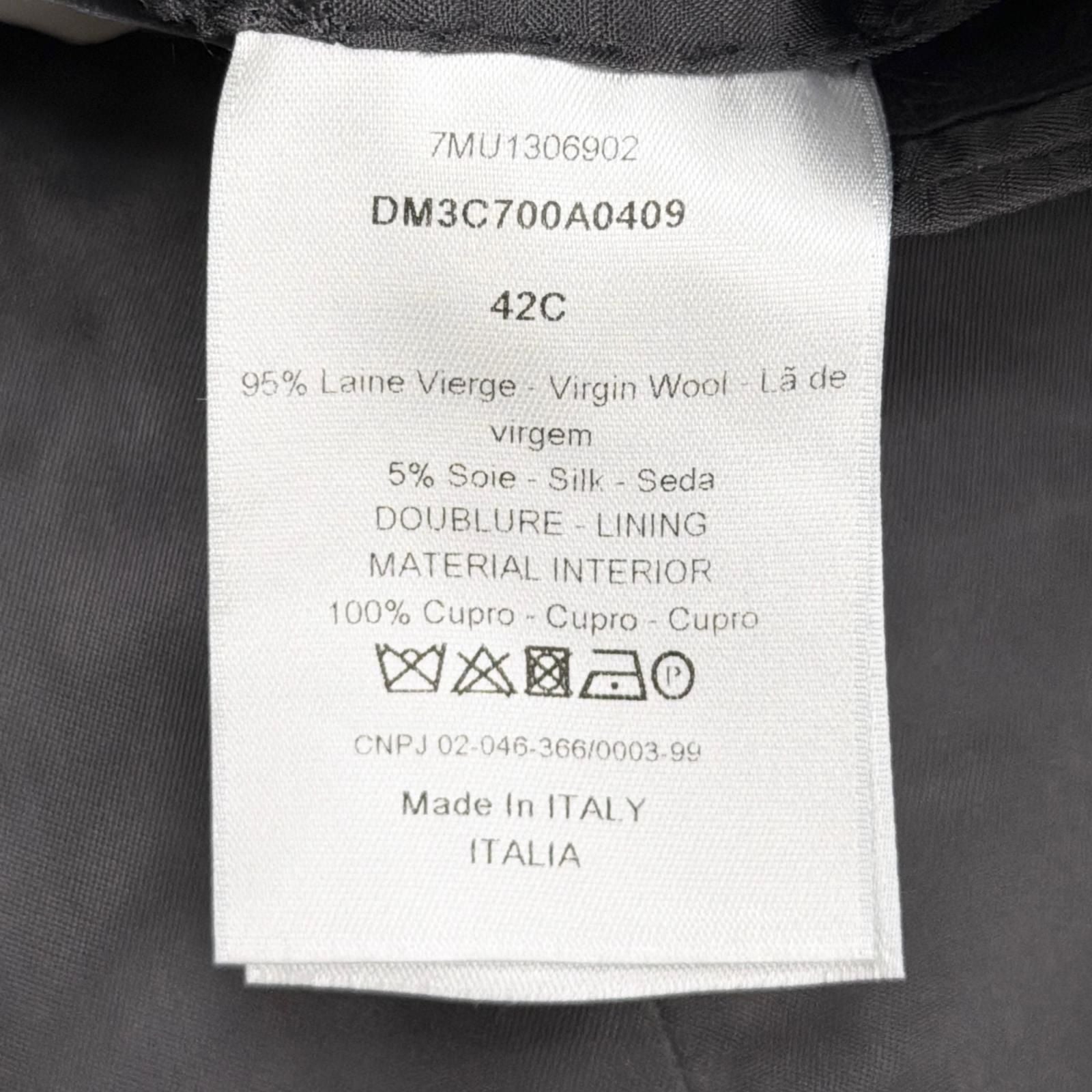 Dior Wool Silk Single Tailored Jacket Gray 42 — view 8