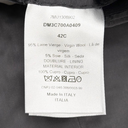Dior Wool Silk Single Tailored Jacket Gray 42 — view 8