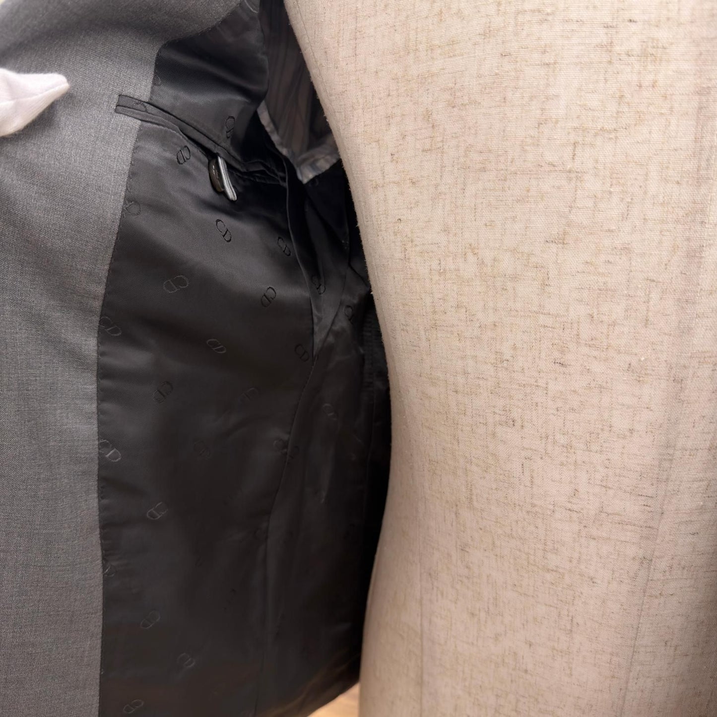 Dior Wool Silk Single Tailored Jacket Gray 42 — view 5