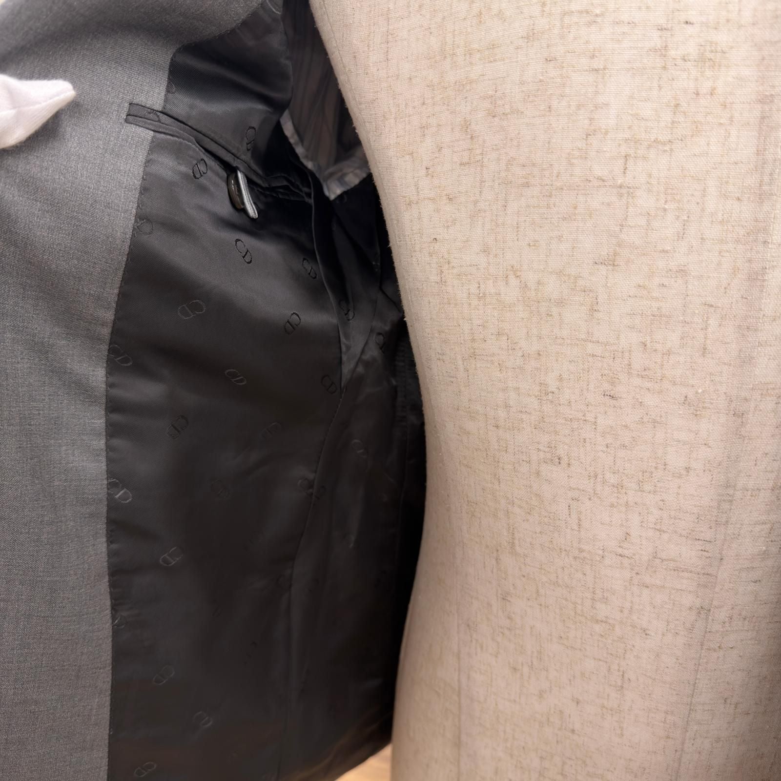 Dior Wool Silk Single Tailored Jacket Gray 42 — view 5