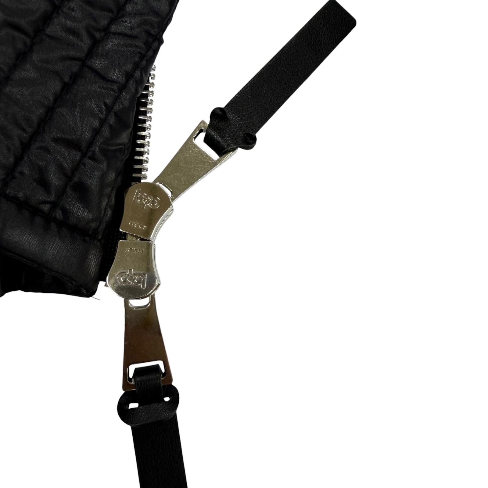 Moncler Genius 2 Patricia Logo Patch Hooded Down Coat Black Beige 00 — view 7