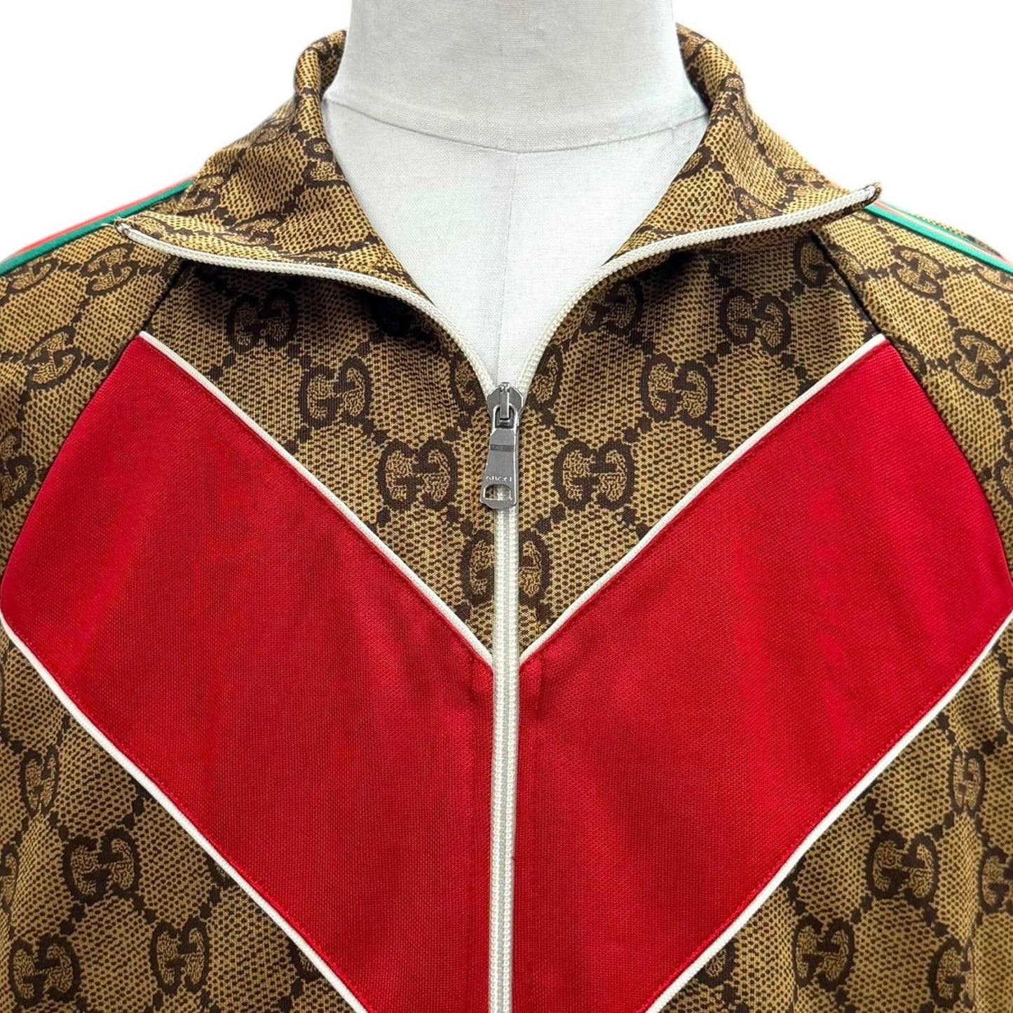 Gucci Web Line GG Print Technical Jersey Set Brown Jacket — view 3