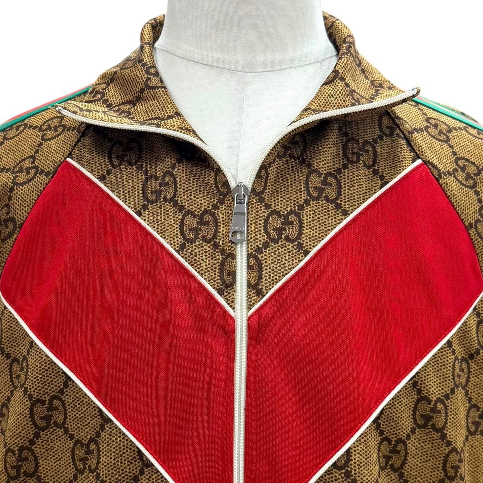 Gucci Web Line GG Print Technical Jersey Set Brown Jacket — view 3