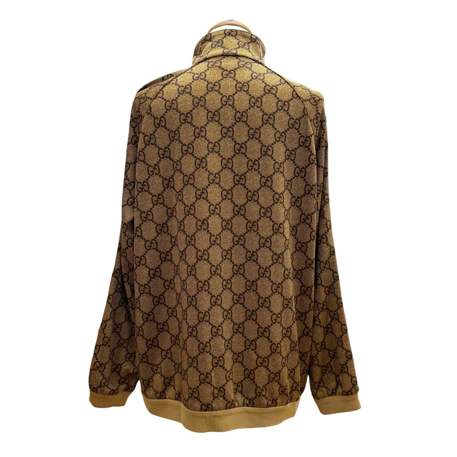 Gucci Web Line GG Print Technical Jersey Set Brown Jacket — view 5