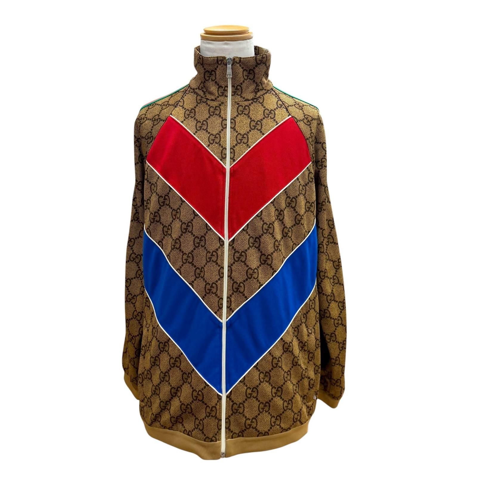 Gucci Web Line GG Print Technical Jersey Set Brown Jacket — view 2